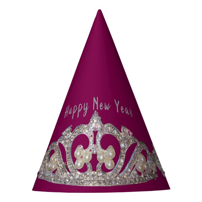 Chapéu De Festa Tiara Print New Year Party Hat (Frente)