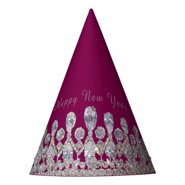 Chapéu De Festa Tiara Print New Year Party Hat (Frente)
