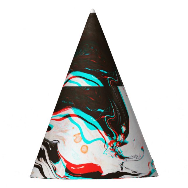 Chapéu De Festa Tinta Marmoreada: Textura Falsa. (Frente)