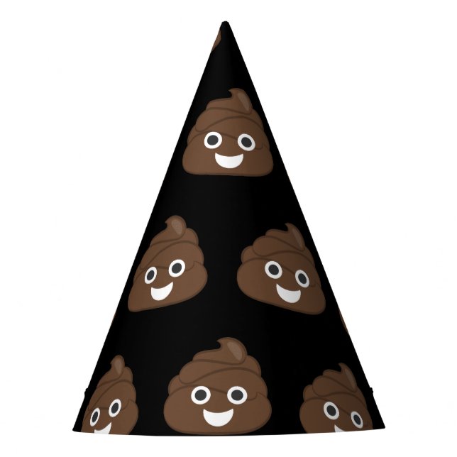 Chapéu De Festa Tombadilho parvo louco Emoji de Brown (Frente)