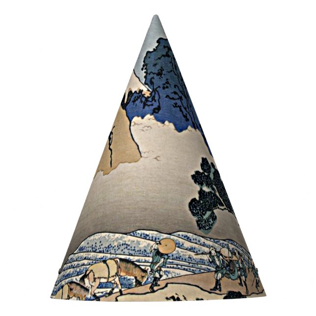 Chapéu De Festa Trás da montanha Fuji do rio Minobu Hokusai (Frente)