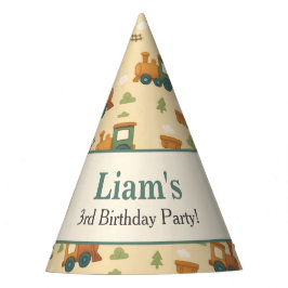 Chapéu De Festa Trem Personalizado para Aniversário de Criança