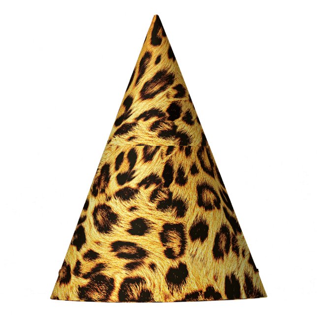 Chapéu De Festa Trendy Leopard: Padrão de Design da pele. (Frente)