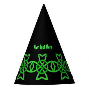 Chapéu De Festa Três irlandeses celtas entrelaçados ficam verdes