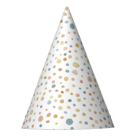 Chapéu De Festa Trey Confetti Watercolor Dots Party Hat