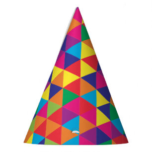 Chapéu De Festa Triângulos brilhantes profundos - teste padrão