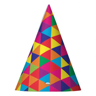 Chapéu De Festa Triângulos brilhantes profundos - teste padrão