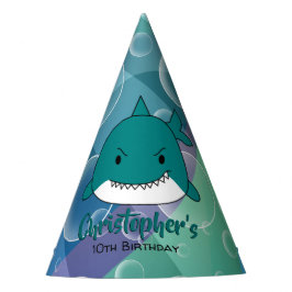 Chapéu De Festa Tubarão Personalizado de Aniversário 