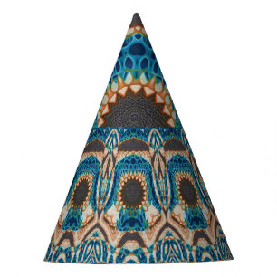 Chapéu De Festa Turquesa Dourada Sun Sudoeste Arte