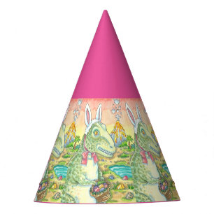 Chapéu De Festa TYRANNOSAURUS T-REX EASTER BUNNY PARTITY HAT Dino