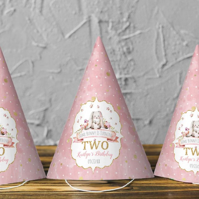 Chapéu De Festa Um coelho está virando dois segundos aniversários (Criador carregado)