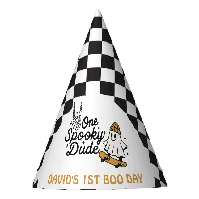 Chapéu De Festa Um dia de aniversário de Dia das Bruxas de Cara Lo (Frente)