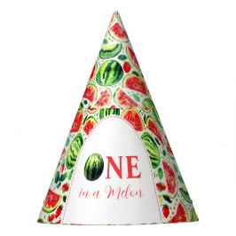 Chapéu De Festa Um Em Um Aniversário De Melão Melão