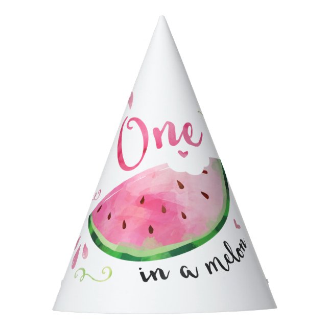 Chapéu De Festa Um em um primeiro aniversario Melon (Frente)