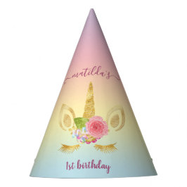 Chapéu De Festa Um monocórnio glitter de ouro, giro e elegante