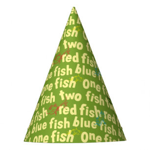Chapéu De Festa Um Peixe Dois Peixes Padrão Tipográfico