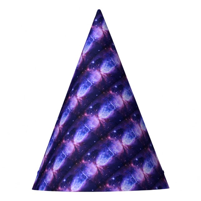Chapéu De Festa Uma Estrela É Nascer Azul Roxo (Frente)