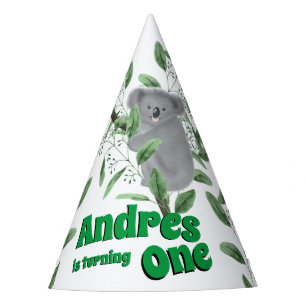 Chapéu De Festa Urso Koala Cute Subindo em Uma Árvore Eucalyptus