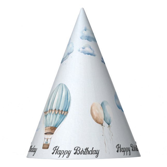 Chapéu De Festa Urso no Aniversário do Avião Blue Boys (Frente)