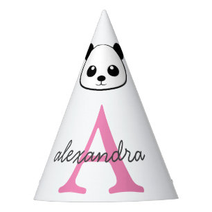Chapéu De Festa Urso Panda Fofo – Monograma Personalizado