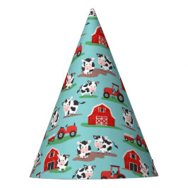 Chapéu De Festa Vacas na Fazenda e Tratores Aniversário