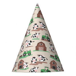 Chapéu De Festa Vacas na Fazenda e Tratores Aniversário