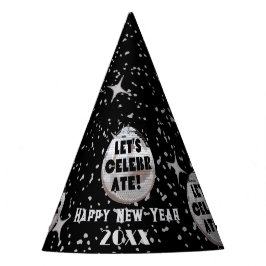 Chapéu De Festa Vamos Celebrar NYE Disco Ball Black