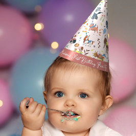 Chapéu De Festa Vamos Festejar Cachorro Rosa Aniversário Festa