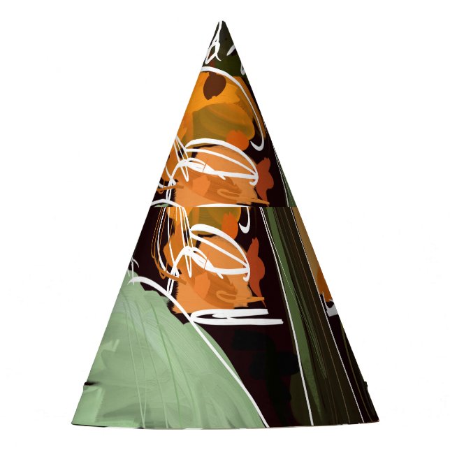 Chapéu De Festa Vaso Verde Fruta expressionista (Frente)