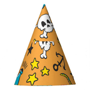 Chapéu De Festa Velha Tatuagem Escolar: Bonita Sem Costura