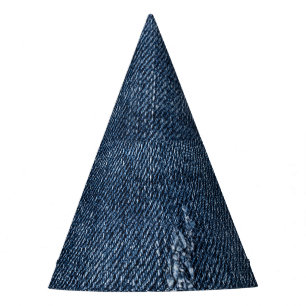 Chapéu De Festa Velho denim rasgado: textura jeans.