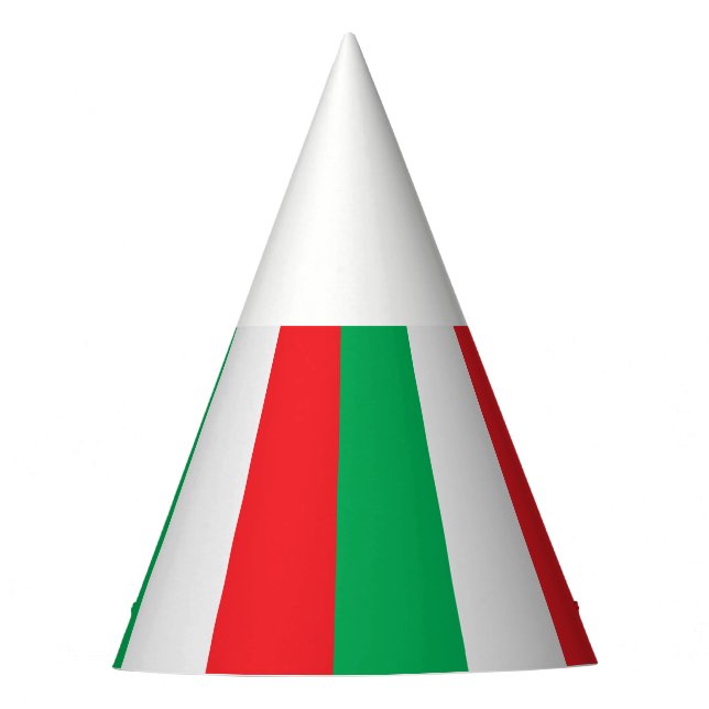 Chapéu De Festa Verde, branco e vermelho - Bandeira italiana (Frente)