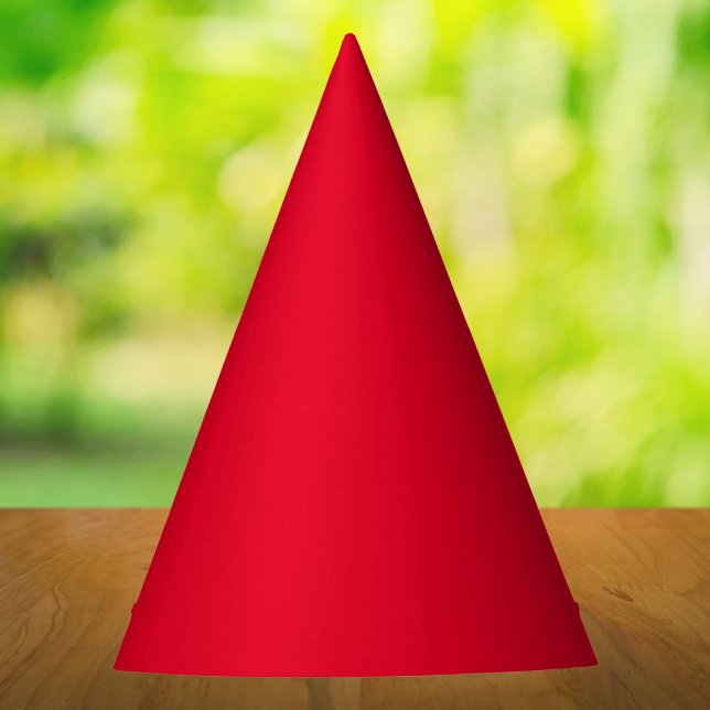 Chapéu De Festa Vermelho Cádmio Cor Sólida (Criador carregado)