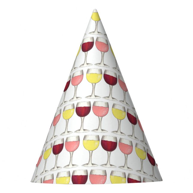 Chapéu De Festa Vidro de Vidro de Rosé Branco Vermelho Vidro Vinho (Frente)