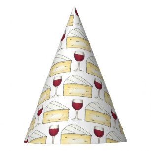Chapéu De Festa Vidro Vidro Vermelho Brilho Provando Queijo