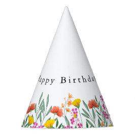 Chapéu De Festa Vinha-de-flor-selvagem Aquarela