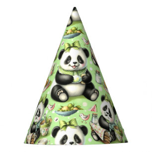 Chapéu De Festa Vintage Cute Baby Panda