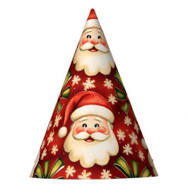 Chapéu De Festa Vintage Retro Natal Papai Noel e Arcos