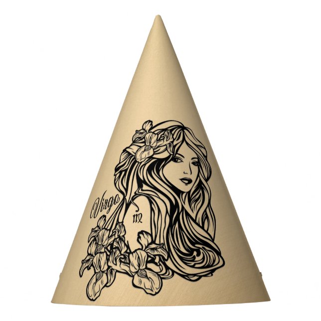 Chapéu De Festa Virgo Zodíaco com Visual Antigo (Frente)