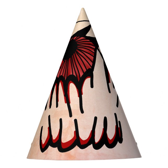 Chapéu De Festa Visão Sanguínea Psicodélica (Frente)