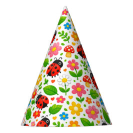 Chapéu De Festa Vivero Floral de Joaninhas Fofas para Crianças