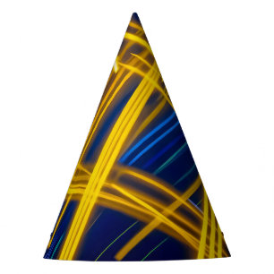Chapéu De Festa Vívida Tecnologia Cyberpunk de Luz Abstrata Neon e