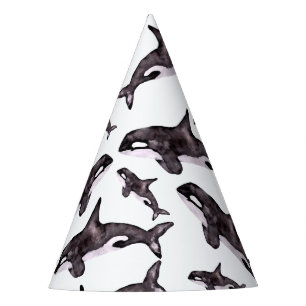 Chapéu De Festa Watercolor Orca