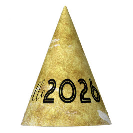 Chapéu De Festa Whimiscal Doodles Hello 2026 New Years Gold