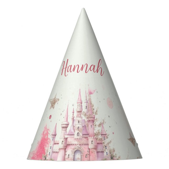 Chapéu De Festa Whimsical Winter Princess Fairytale Birthday (Frente)