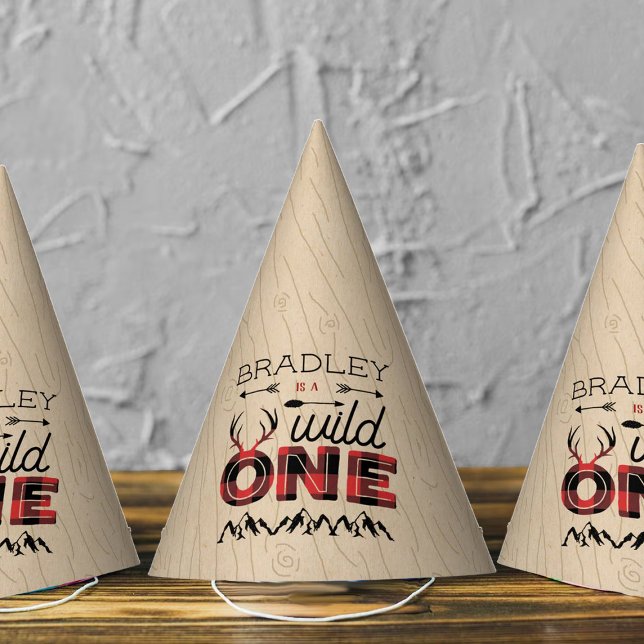 Chapéu De Festa Xadrez Rústica de Wild One Boys Lumberjack primeir (Criador carregado)