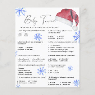 Chapéu de Papai Noel - Bebê Trivia