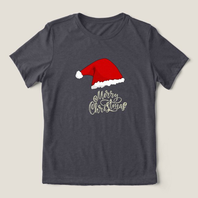 Chapéu de Papai Noel | Tipografia Feliz Natal (Design frontal)