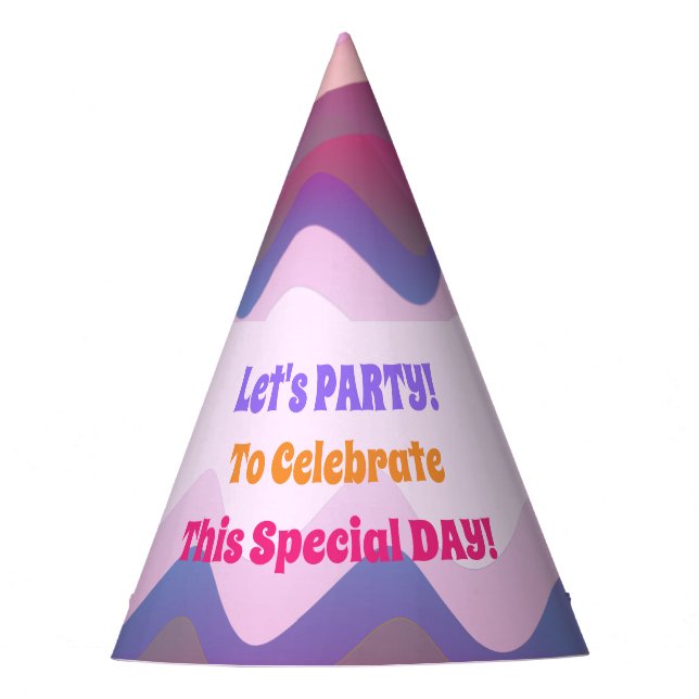 Chapéu de Partido Rosa Personalizado (Frente)