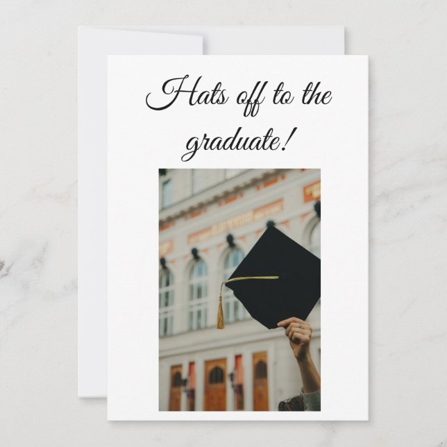 Chapéu desligado e cartão de chamada de alta gradu (Frente)